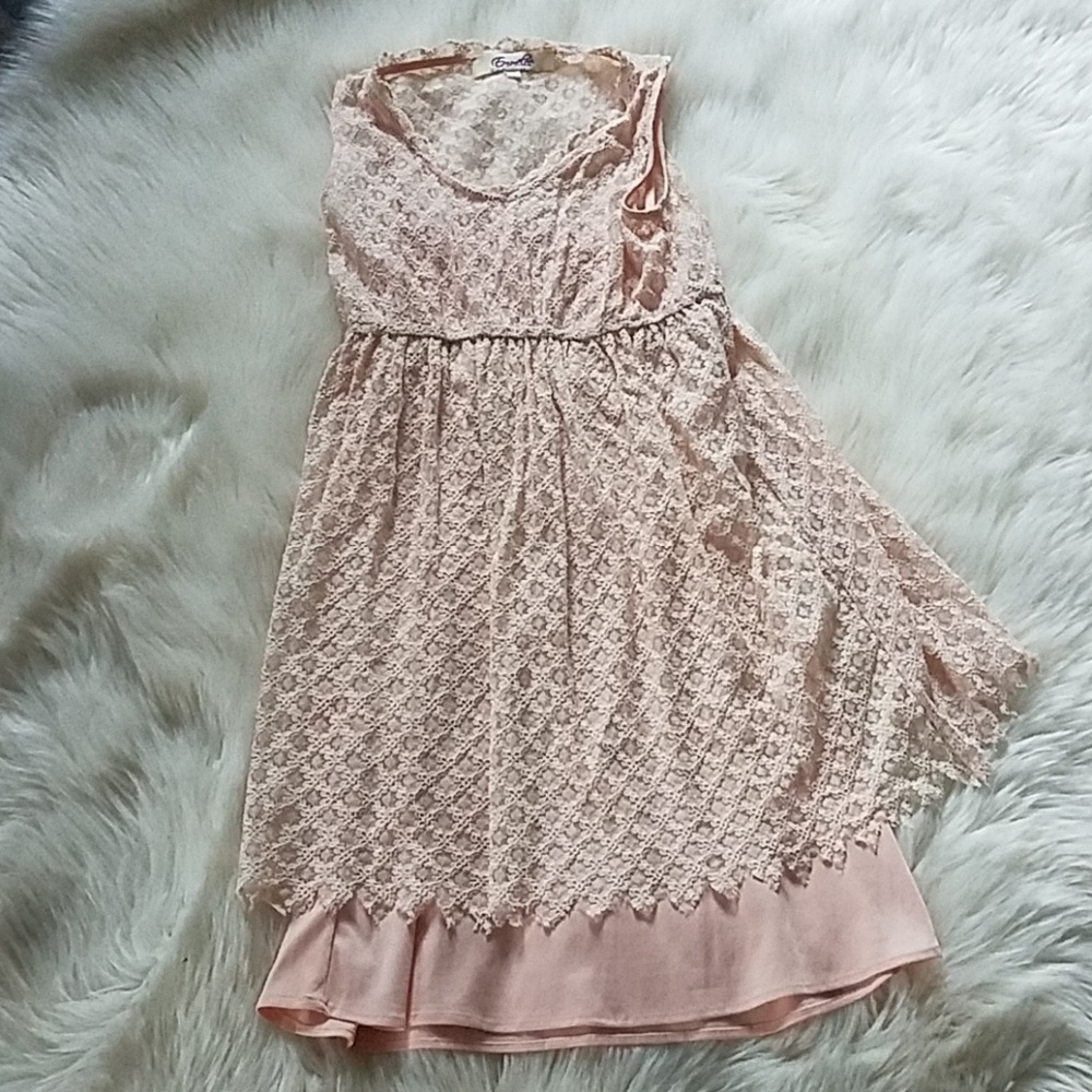 Blush lace dress